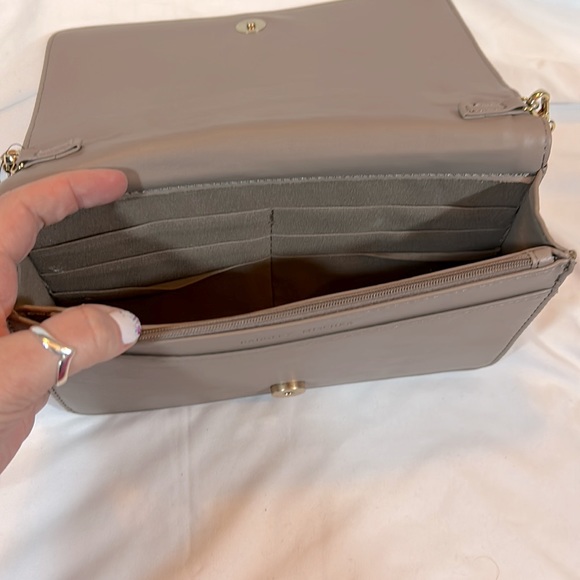 Badgley Mischka Taupe Studded Vegan Leather bag - Picture 6 of 9